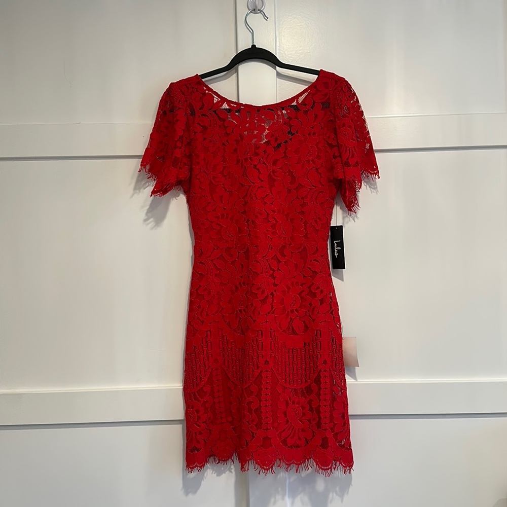 Red Lace Mini Dress